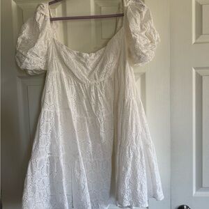Bardot Ivory Eyelet Dress